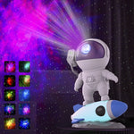 【13フィルム付き/360度回転】宇宙飛行士 ギャラクシープロジェクターライト 星空投影 LED インテリア照明 プレゼントに
