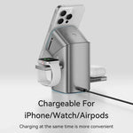 【Qi2対応/最大15W/3in1同時充電】マグネットワイヤレス充電スタンド iPhone・Apple Watch・AirPods 角度調整可