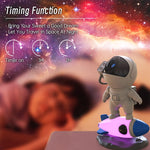 【13フィルム付き/360度回転】宇宙飛行士 ギャラクシープロジェクターライト 星空投影 LED インテリア照明 プレゼントに