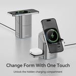 【Qi2対応/最大15W/3in1同時充電】マグネットワイヤレス充電スタンド iPhone・Apple Watch・AirPods 角度調整可