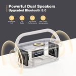 【4in1多機能】ポータブル Bluetoothスピーカー ワイヤレス充電 / FMラジオ / 調光LED 全5色 ギフトに
