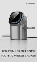 【Qi2対応/最大15W/3in1同時充電】マグネットワイヤレス充電スタンド iPhone・Apple Watch・AirPods 角度調整可