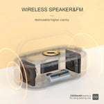【4in1多機能】ポータブル Bluetoothスピーカー ワイヤレス充電 / FMラジオ / 調光LED 全5色 ギフトに
