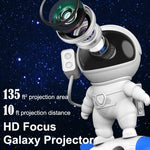 【13フィルム付き/360度回転】宇宙飛行士 ギャラクシープロジェクターライト 星空投影 LED インテリア照明 プレゼントに