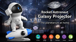 【13フィルム付き/360度回転】宇宙飛行士 ギャラクシープロジェクターライト 星空投影 LED インテリア照明 プレゼントに