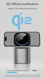 【Qi2対応/最大15W/3in1同時充電】マグネットワイヤレス充電スタンド iPhone・Apple Watch・AirPods 角度調整可